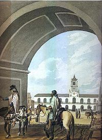 Emeric Essex Vidal - Vista del Cabildo desde la Recova - 1817 .jpg