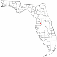 Ubicación de Dade City en el estado de Florida