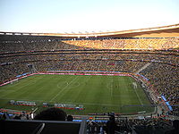Estadio Soccer City durante el partido frente a México.
