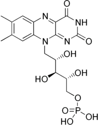 Fórmula estructural de la molécula de fosfato de lactoflavina