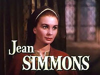 Jean Simmons en La reina virgen (1953)