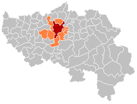 Carte de la province de Liège.