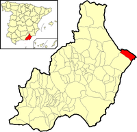 Situación de Pulpí en la provincia de Almería