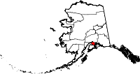 Localización en el estado de Alaska