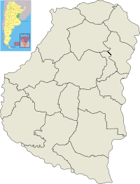 Localización de La Criolla (Entre Ríos) en Provincia de Entre Ríos
