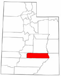 Map of Utah highlighting Wayne County.png