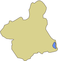 Localización en la Región de Murcia