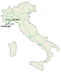 Mappa autostrada A10 Italia.svg