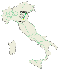 Mappa autostrada A13 Italia.svg