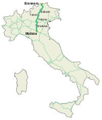Mappa autostrada A22 Italia.svg