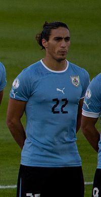 Martín Cáceres against Chile.jpg