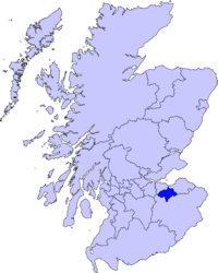 Situación de Midlothian en Escocia.