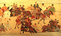 Samuráis durante la era Sengoku (1538).