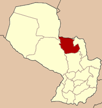 Localización del departamento de Departamento de Concepción en el mapa de Paraguay.
