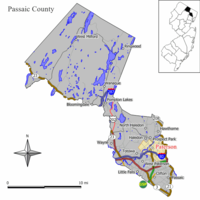 Mapa de Paterson en Passaic County