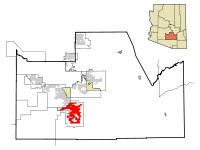 Pinal County Incorporated areas Eloy highlighted.svg