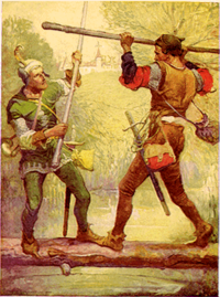 Robin Hood and Little John, by Louis Rhead 1912.png