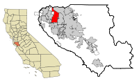 Santa Clara County California Incorporated and Unincorporated areas Sunnyvale Highlighted.svg