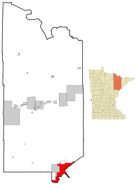 Localización de Duluth en Minnesota