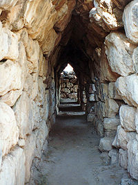 Tiryns, a passageway.jpg