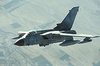 Tornado IDS de la Fuerza Aérea Italiana sobre Afganistán en 2008.