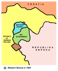 Ubicación de Bosnia Occidental