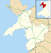 Localización de Aberdaron en Gwynedd