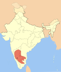 Ubicación de Imperio Hoysala