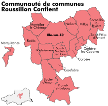 Ubicación de Communauté de communes Roussillon Conflent