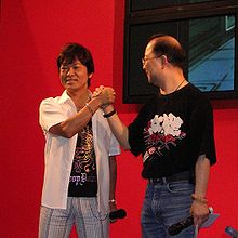 Tōru Furuya con Lam Bou Qun en Ani-Com Hong Kong 2006