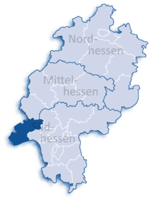 Lage des Rheingau-Taunus-Kreises in Hessen