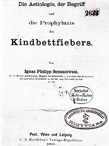 Ignaz Semmelweis 1861 Etiology front page.jpg