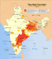 India Red Corridor map.png