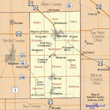 Map of Adams County, Indiana.svg