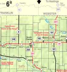 Map of Smith Co, Ks, USA.png