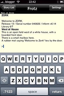 Zork on Frotz on iPhone.jpg
