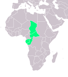 Ubicación de África Ecuatorial Francesa