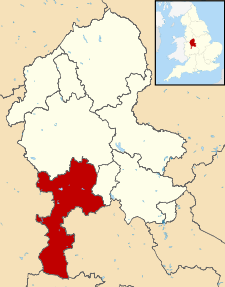 Ubicación en el condado de Staffordshire.
