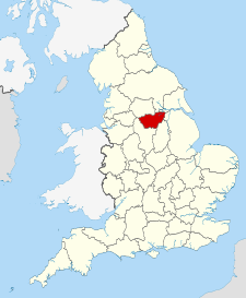 Ubicación de Yorkshire del Sur en Inglaterra.