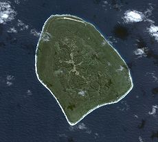 Imagen satélite de la Isla Atiu