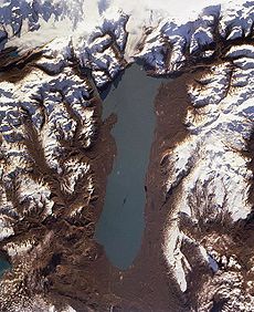 Lago Viedma visto desde el espacio