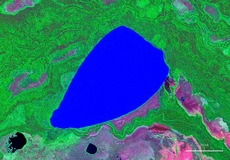 Vista satelital de la Laguna Nuevo Mundo