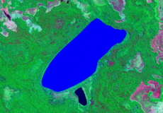 Vista satelital de la Laguna San Jorge