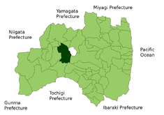 Localización de Aizuwakamatsu