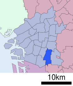 Localización de Higashisumiyoshi-ku