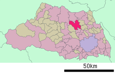 Localización de Kōnosu City