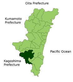 Localización de Miyakonojō