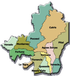 San Carlos y sus distritos