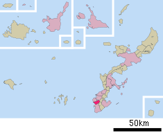 Localización de Tomigusuku