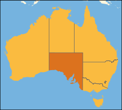 Ubicación de Australia Meridional